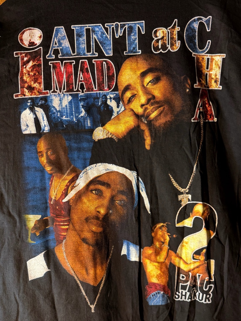 VINTAGE š„ RARE š„ 1995 š„ 2Pac Shakur California Love I Aināt Mad At Cha Rap Tee - Picture 6 of 12